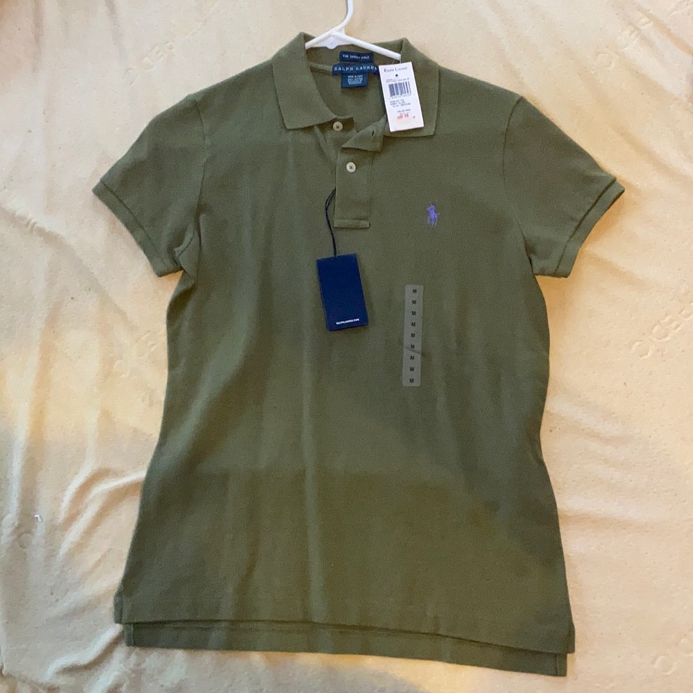 Army green Ralph Lauren polo